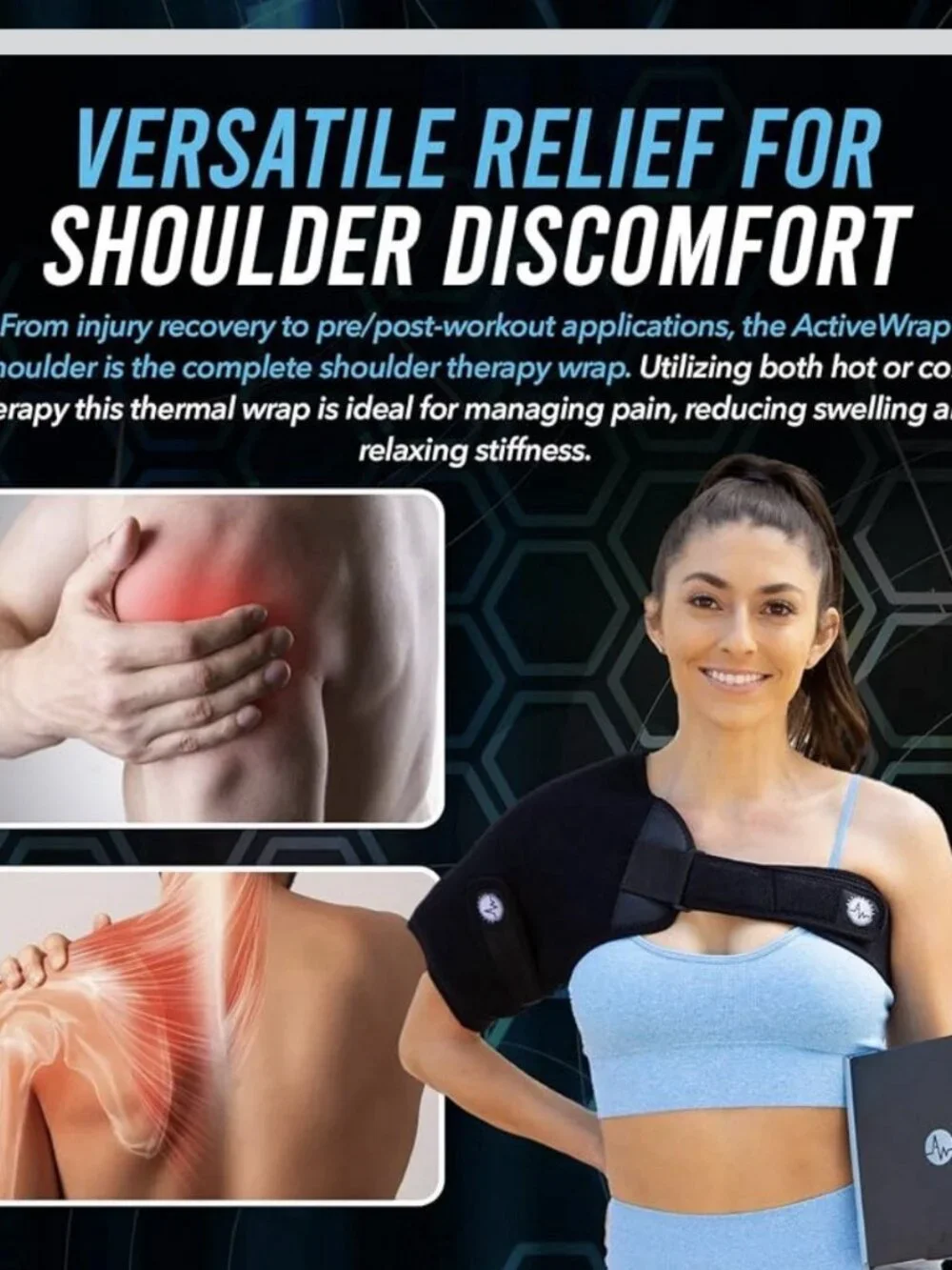 ActiveWrap Shoulder Ice Pack Wrap Post-op Surgery Recovery Rotator Cuff Therapy